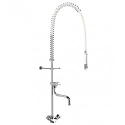 Delabie Combiné de prélavage monotrou F3/8 en laiton chromé Ht. 1075-1195 mm Kobleo