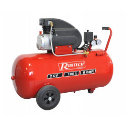 Ribitech Compresseur 100 Litres 8 bar 2Cv PRCOMP2/100 Ribitech Kobleo Ribitech Compresseur 100 Litres 8 bar 2Cv PRCOMP2/100 Ribitech Kobleo