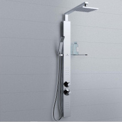 Novellini Colonne de douche en inox avec mitigeur thermostatique 10 x H 118 cm R Kobleo
