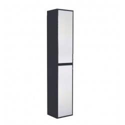 Ondée Colonne poser 35x185x313 cm coloris gris deux portes grands miroirs MA Kobleo