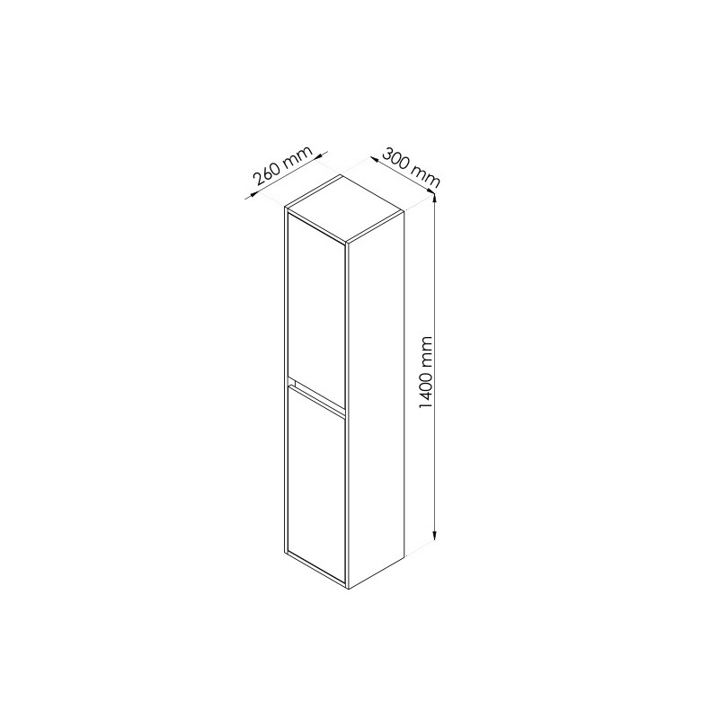 Ondée Colonne à suspendre 30 x 140 x 26 cm deux portes effet bois brun DAHLI Kobleo Ondée Colonne à suspendre 30 x 140 x 26 cm deux portes effet bois brun DAHLI Kobleo
