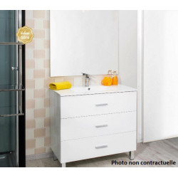 Ondée Colonne salle de bain à poser blanc long. 132cm MONTE CARLO Kobleo