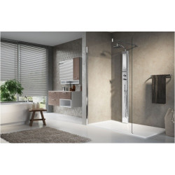 Novellini Colonne de douche thermostatique 19 x 210 cm blanc sans siège THINK 1 Novellini Kobleo