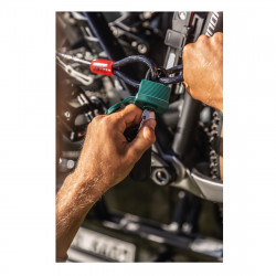 Abus Câble en acier à 2 Boucles 10mm x 10m Noir Cobra Kobleo