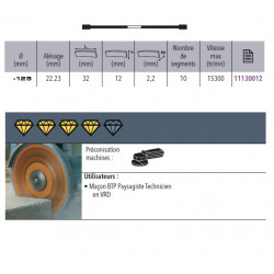 Sidamo Disque Diamant Pro Tt D. 125 X 22,23 X H 12 Sidamo Kobleo