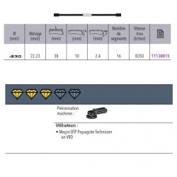 Sidamo Disque Diamant Expert Tt D. 230 X 22,23 X H 10 Sidamo Kobleo