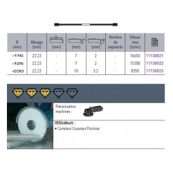 Sidamo Disque Diamant Expert Speed D. 115 X 22,23 X H 7 Sidamo Kobleo
