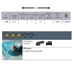 Sidamo Disque Diamant Expert Ceram D. 115 X 22,23 X H 7 Sidamo Kobleo