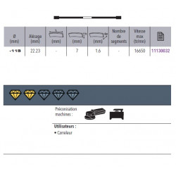 Sidamo Disque Diamant Star Ceram D. 125 X 22,23 X H 7 Sidamo Kobleo