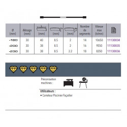 Sidamo Disque Diamant Ultra Ceram-E D. 230 X 30-25,4-22,23 X H 8.5 Sidamo Kobleo
