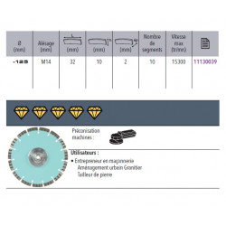 Sidamo Disque Diamant Ultra Md D. 125 X M14 X H 10 Sidamo Kobleo