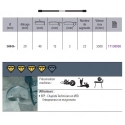 Sidamo Disque Diamant Pro Beton D. 350 X 20 X H 12 Sidamo Kobleo