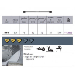 Sidamo Disque Diamant Expert Beton D. 350 X 25,4 X H 10 Sidamo Kobleo