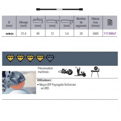 Sidamo Disque Diamant Pro Tt D. 450 X 25,4 X H 12 Sidamo Kobleo