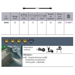 Sidamo Disque Diamant Pro Ba D. 300 X 20 X H 12 Sidamo Kobleo
