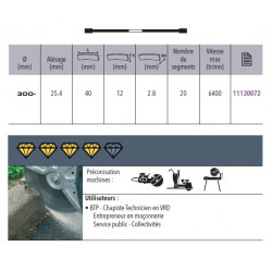Sidamo Disque Diamant Pro Ba D. 300 X 25,4 X H 12 Sidamo Kobleo