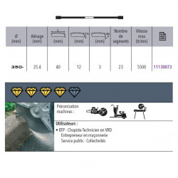 Sidamo Disque Diamant Pro Ba D. 350 X 25,4 X H 12 Sidamo Kobleo