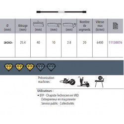 Sidamo Disque Diamant Expert Ba D. 300 X 25,4 X H 10 Sidamo Kobleo