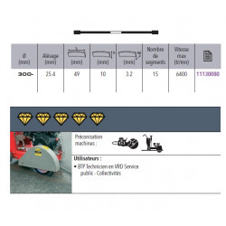 Sidamo Disque Diamant Ultra Asphalte D. 300 X 25,4 X H 10 Sidamo Kobleo