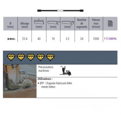 Sidamo Disque Diamant Ultra Bf D. 350 X 25,4 X H 10 Sidamo Kobleo