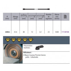 Sidamo Disque Diamant Ultra Beton-S D. 350 X 25,4 X H 12 Sidamo Kobleo