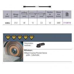 Sidamo Disque Diamant Ultra Beton-S D. 450 X 25,4 X H 12 Sidamo Kobleo