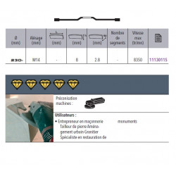 Sidamo Disque Diamant Ultra 2d D. 230 X M14 X H 8 Sidamo Kobleo