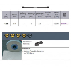 Sidamo Disque Diamant Surf N' Cut D. 125 X M14 X H 3 Sidamo Kobleo