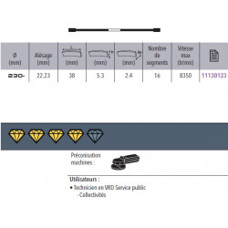 Sidamo Disque Diamant Pro Ft D. 230 X 22,23 X H 5 Sidamo Kobleo