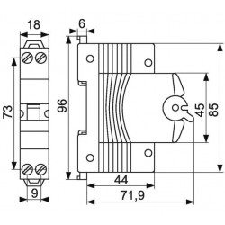 Gewiss Disjoncteur Ph+N connexion à vis 1 module 10A Kobleo