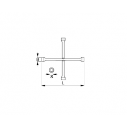 Bahco Clé en croix 17-19-21 mm 4 branches 29-B Kobleo