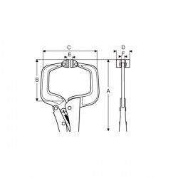 Bahco Pince-étau en C à mors parallèle, 160 mm 2964-160 Bahco Kobleo