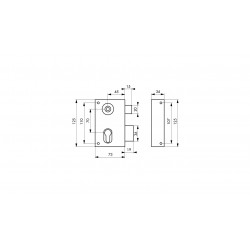 Thirard Boitier CP 73 x 125 mm droite 308816 Thirard Kobleo
