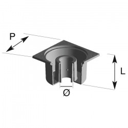 Girpi Siphon PVC carré Sable 200 x 200 mm Kobleo