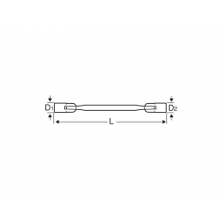 Bahco Clé double à tête articulée avec douilles 12 pans 6x7 mm 4040M-6-7 Bahco Kobleo