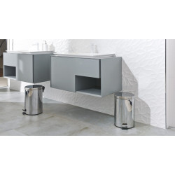 JVD Poubelle à pédale en inox 5L Kobleo