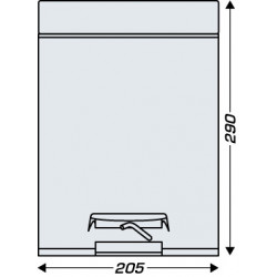 JVD Poubelle à pédale en inox 5L Kobleo