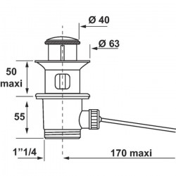 Sider Bonde laiton vissante chromé-brut Kobleo