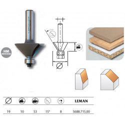 Leman Mèche à chanfreiner 15° long. 53 diam. 19 q.8 guide 5688.715.00 Leman Kobleo