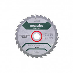 Metabo Lame de scie circulaire Precision Cut Wood Classic 216x24x30 mm 30 d Kobleo