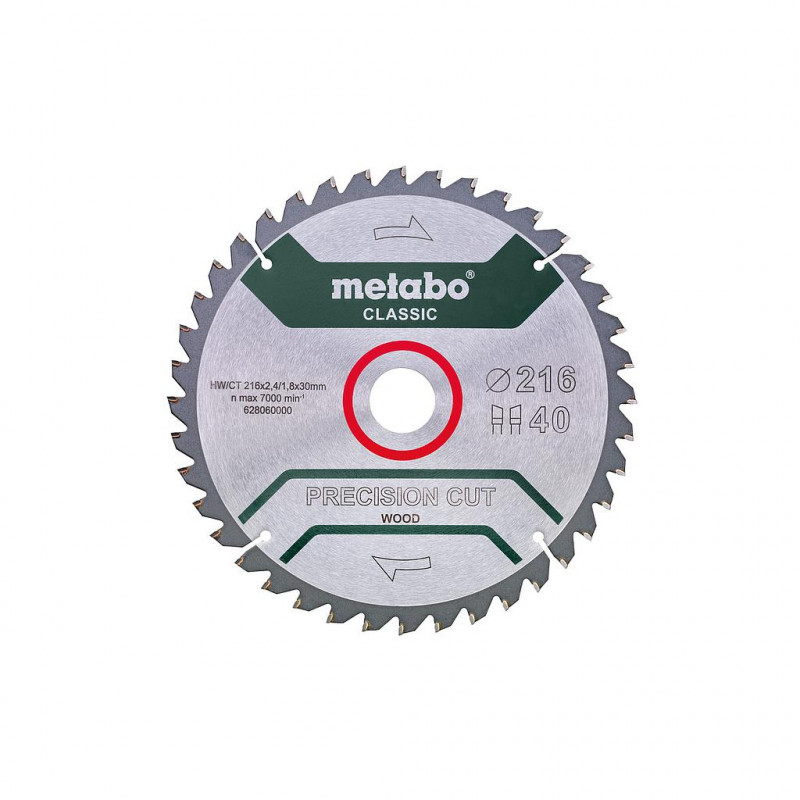 Metabo Lame de scie circulaire «Precision Cut Wood» classic 216x24x30 mm 30 d Kobleo