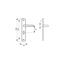 Thirard Poignée de porte intérieure THEMIS à condamnation brut bois naturel 90 Thirard Kobleo