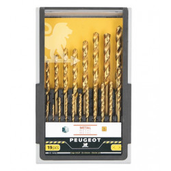 Peugeot Coffret de 19 forets métal HSS usage intensif Kobleo