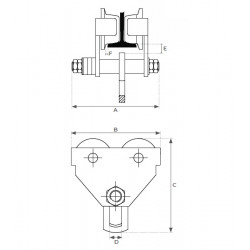 Stockman Chariot porte palan manuel capacité 500 Kg HMTN05 Stockman Kobleo Stockman Chariot porte palan manuel capacité 500 Kg HMTN05 Stockman Kobleo