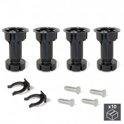 Emuca 40 Pieds réglable base pré-assemblée meuble réglable 98 115mm Plastiqu Kobleo