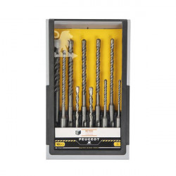 Peugeot Coffret 10 pièces forets béton SDS+ usage intensif Kobleo Peugeot Coffret 10 pièces forets béton SDS+ usage intensif Kobleo