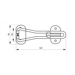 Thirard Entrebailleur de porte 142 mm chromé 209404 Thirard Kobleo