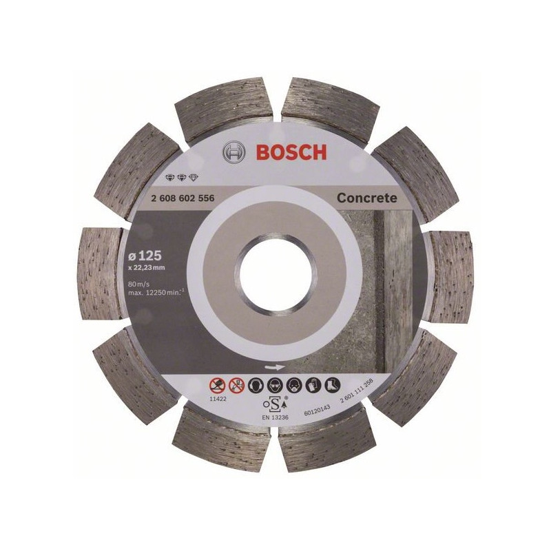 Bosch Disque à tronçonner diamanté Expert for Concrete D. 125 x 22,23 mm Kobleo