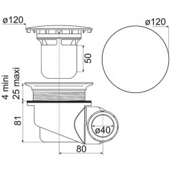 Valentin Bonde ronde La Goulue pour receveur Diam 90 mm Kobleo