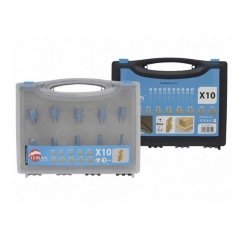 Leman Coffret de 10 mèches à rainer droites 43 mm Kobleo